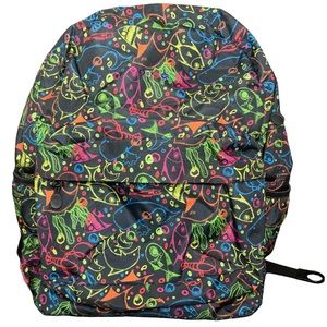 J World Oz Campus JW-100 Doodle Backpack Black Bag NWT Marine Sea Ocean Life